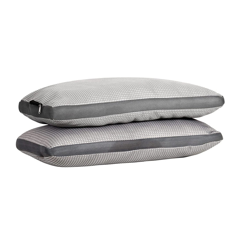Premium knitted fabric sleeping pillow - pack of 2 (Grey)