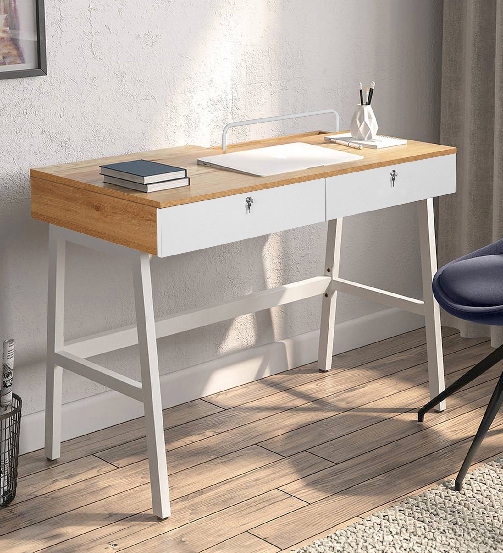 Terry Engineered Wood and Metal study Table — TREVI FURNITURE