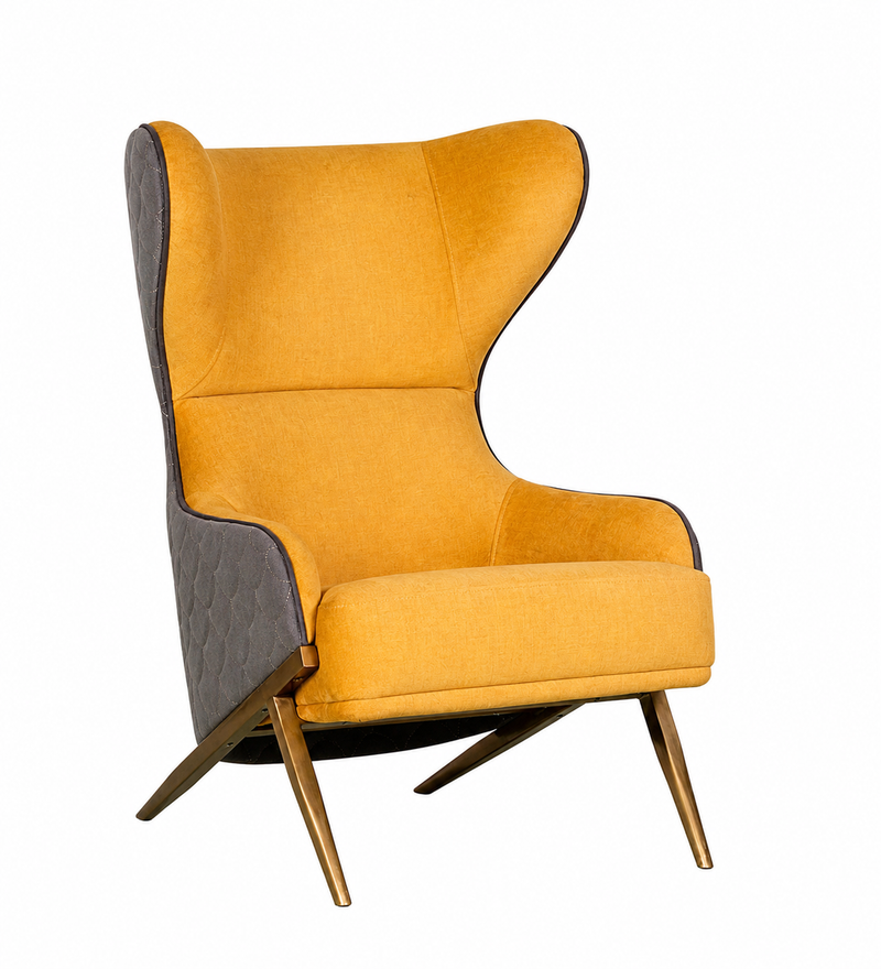 Nexa Lounge Chiar In Yellow & Grey