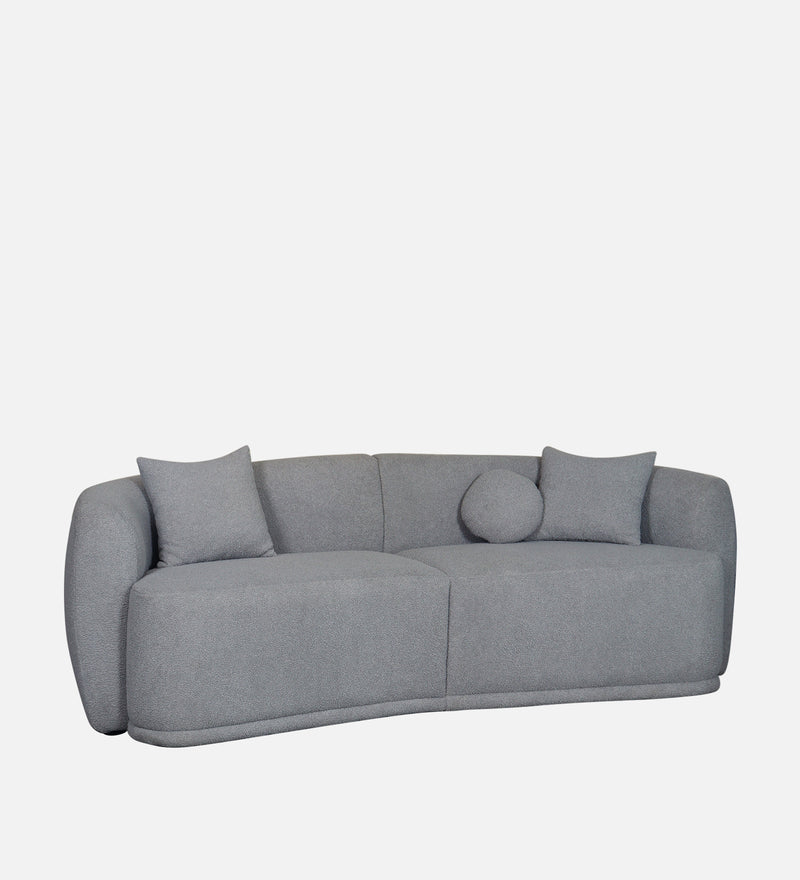 Rosetta Luxury Boucle Fabric Sofa In Grey Color