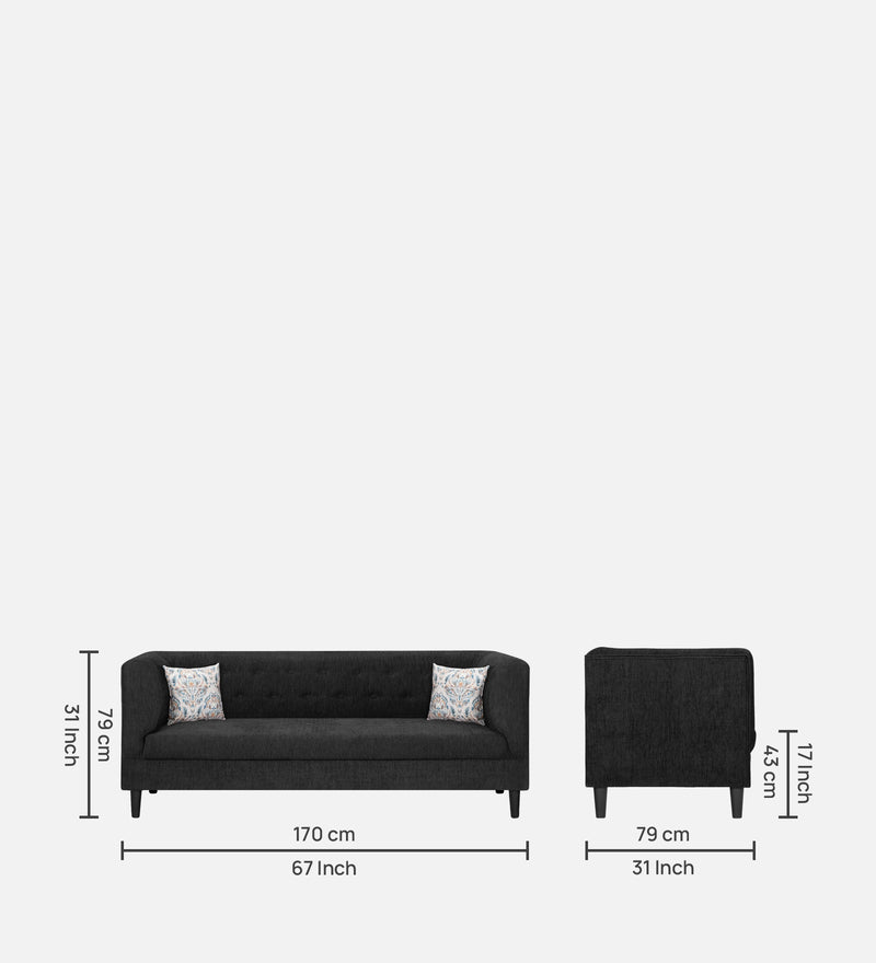 Garnet Fabric 3 Seater Sofa