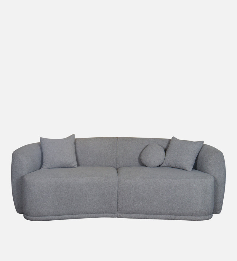 Rosetta Luxury Boucle Fabric Sofa In Grey Color