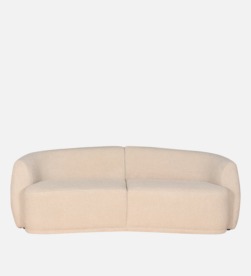 Rosetta Luxury Boucle Fabric 3 Seater Sofa In Cream Color