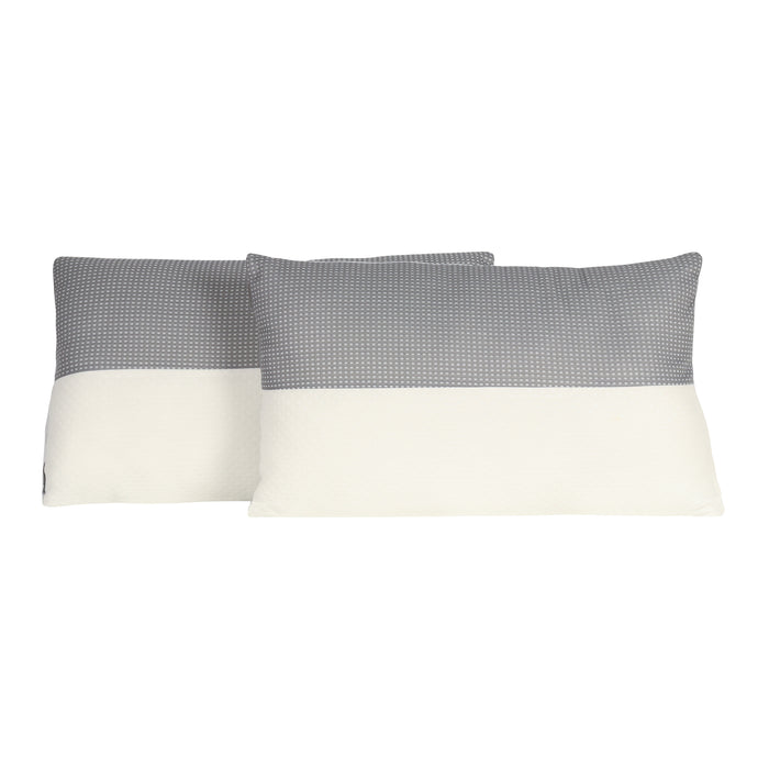 Premium knitted fabric sleeping pillow - pack of 2 (Two Tone)