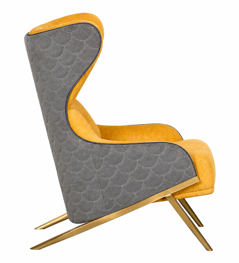 Nexa Lounge Chiar In Yellow & Grey
