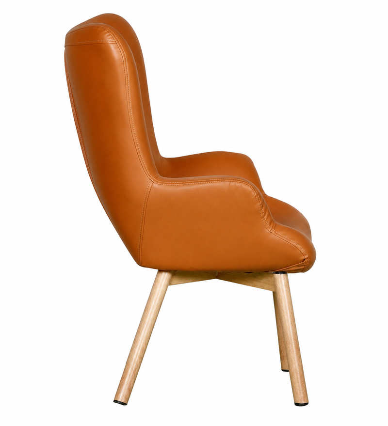 Niva Lounge Chair In Tan PU Color