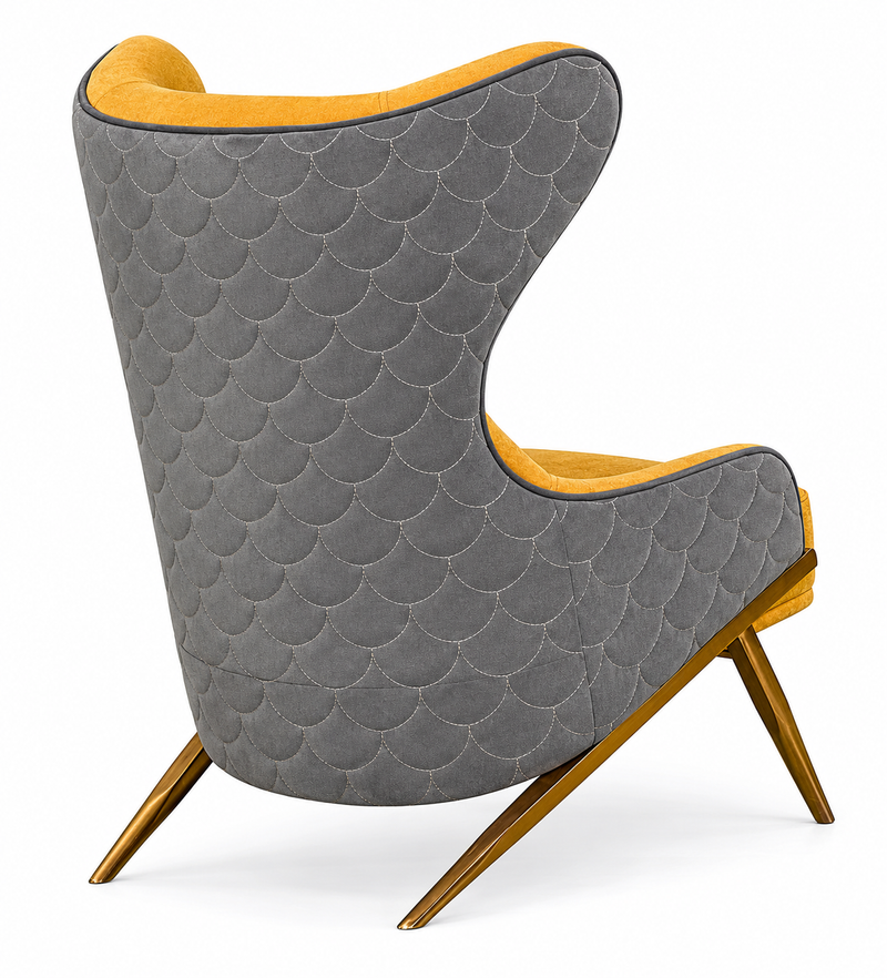 Nexa Lounge Chiar In Yellow & Grey
