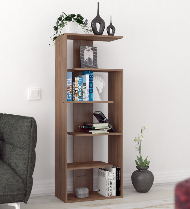 Toner Standard Engineered Wood Bookshelf Teak finish