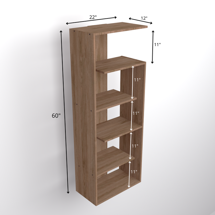 Toner Standard Engineered Wood Bookshelf Teak finish