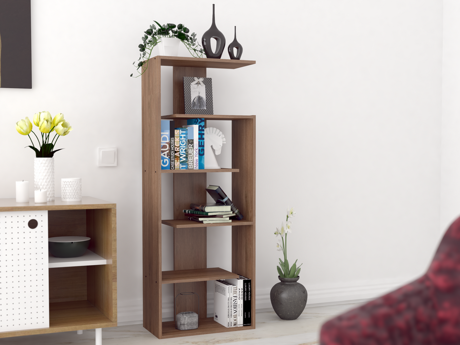 Toner Standard Engineered Wood Bookshelf Teak finish