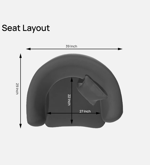 Rosetta Luxury Boucle Fabric 1 Seater Sofa In Cream Color