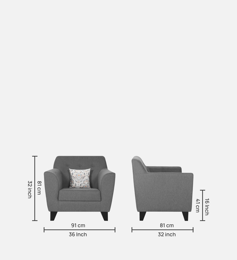 Bali Fabric 1 Seater Sofa