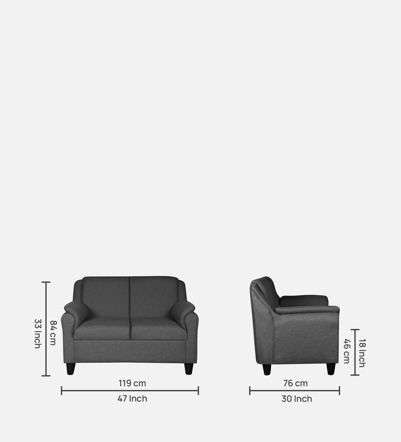 Madison leatherette and Fabric 2 seater Sofa