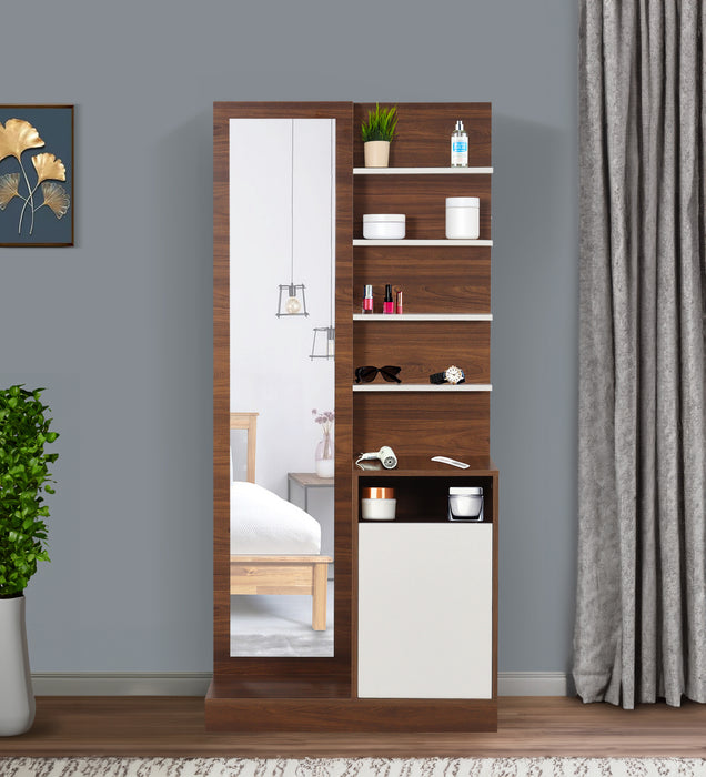 Angel Engineered Wood Dressing Unit Teak & White Colour