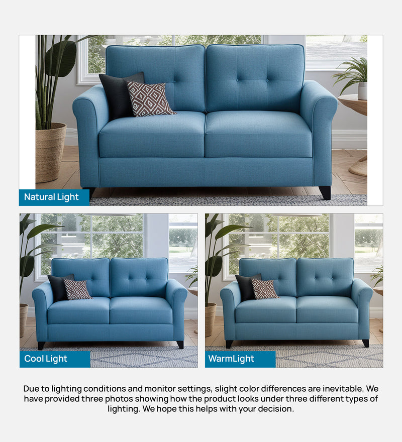 Andrew Fabric 2 Seater sofa In Blue Color