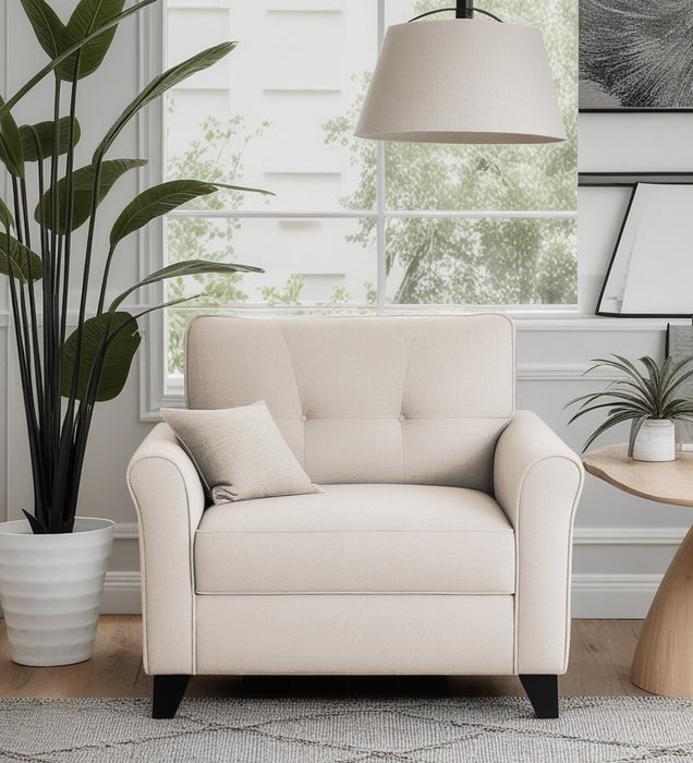 Andrew Velvet 1 Seater Sofa In Camel Beige Color