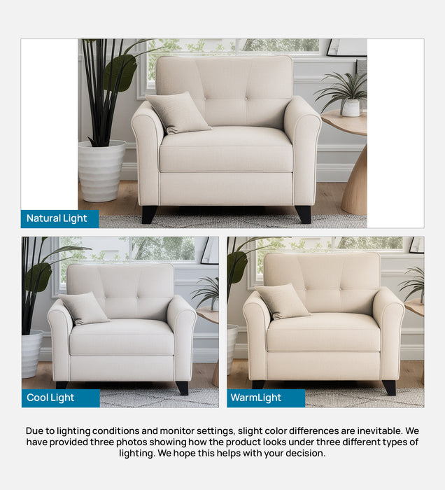 Andrew Velvet 1 Seater Sofa In Camel Beige Color