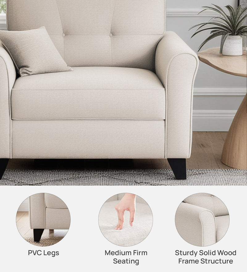 Andrew Velvet 1 Seater Sofa In Camel Beige Color