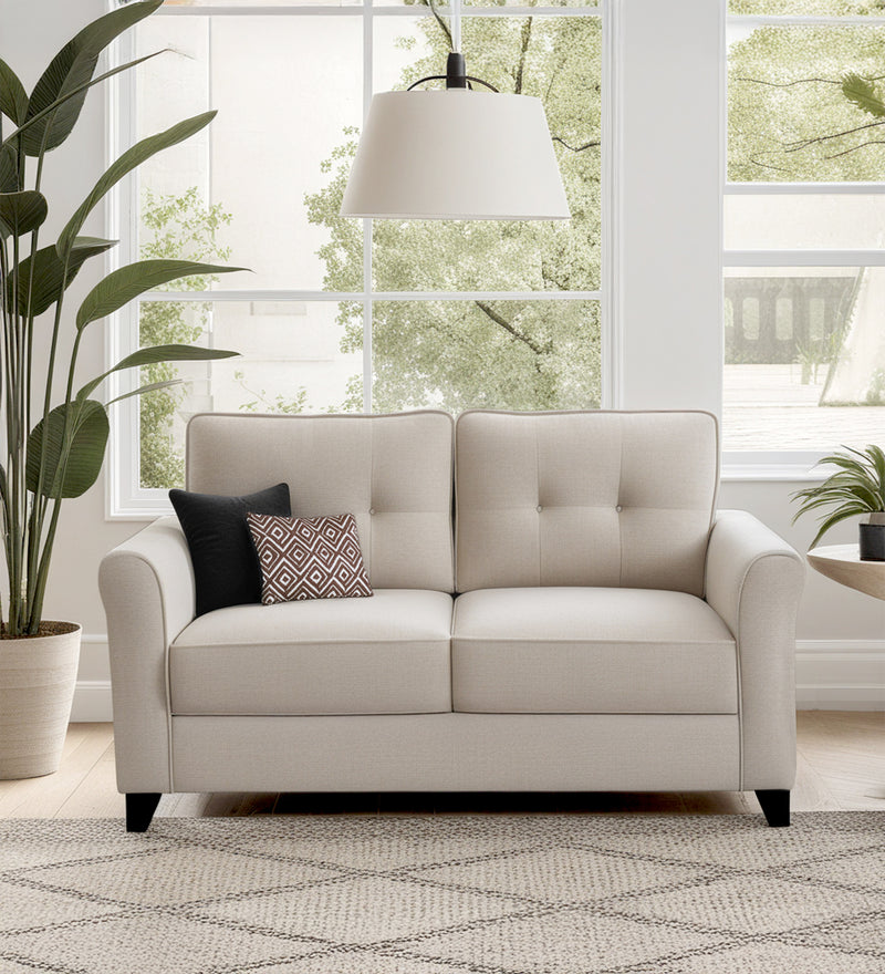 Andrew Velvet 2 Seater Sofa In Camel Beige Color