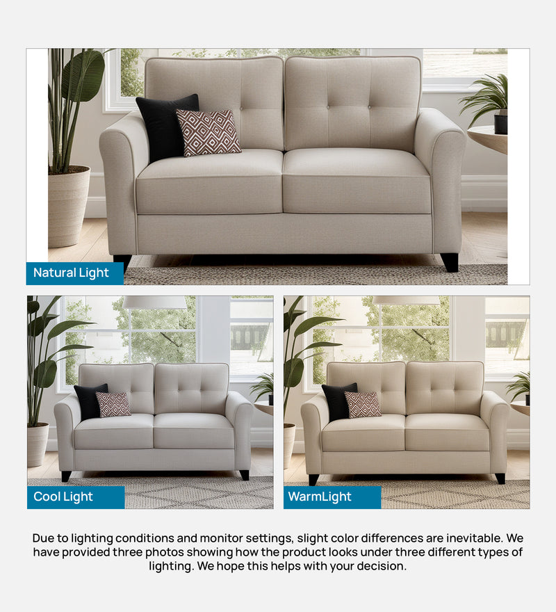 Andrew Velvet 2 Seater Sofa In Camel Beige Color