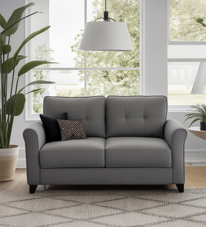 Andrew Fabric 2 Seater sofa In Grey Color