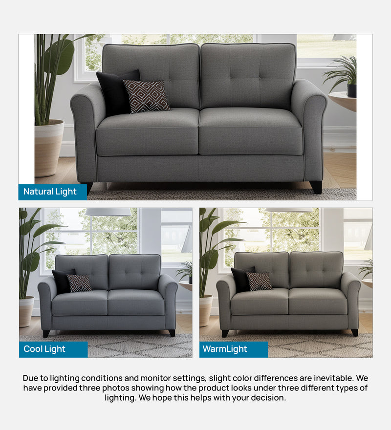 Andrew Fabric 2 Seater sofa In Grey Color