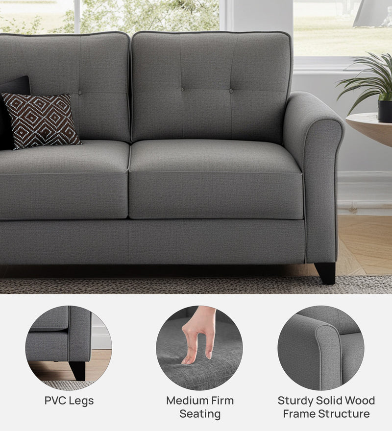 Andrew Fabric 2 Seater sofa In Grey Color