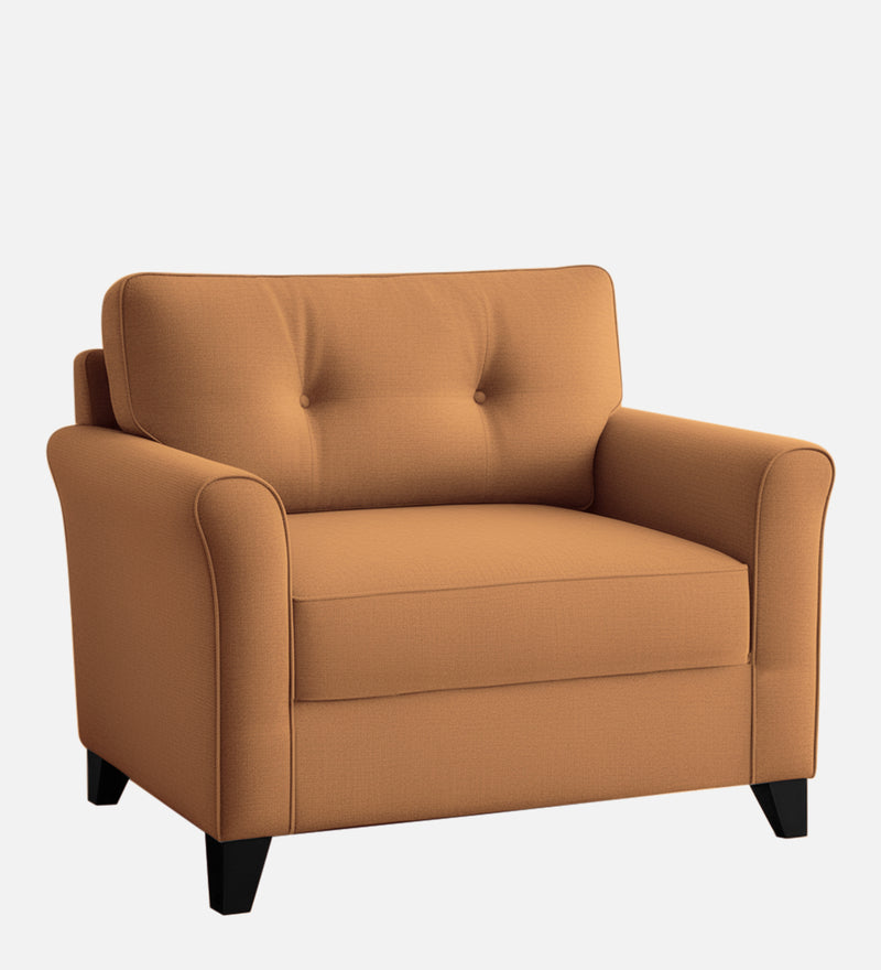 Andrew Velvet 1 Seater Sofa In Brown Color