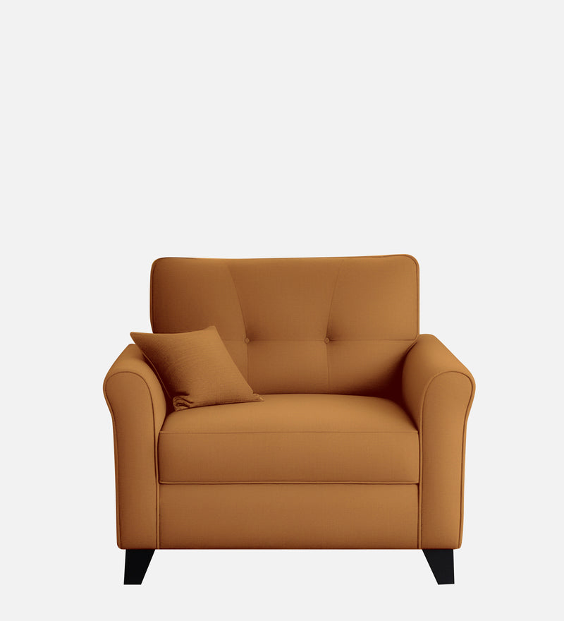 Andrew Velvet 1 Seater Sofa In Brown Color