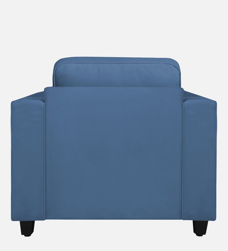 Aristocrat Velvet 1 Seater Sofa in Baltic Blue Colour