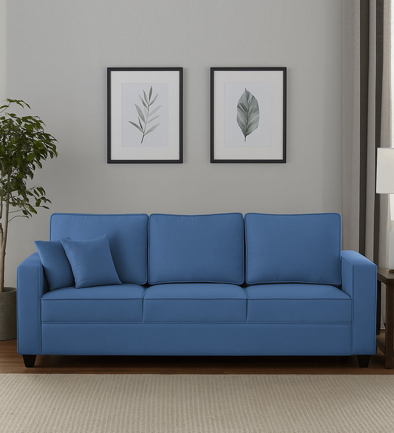 Aristocrat Velvet 3 Seater Sofa in Baltic Blue Colour