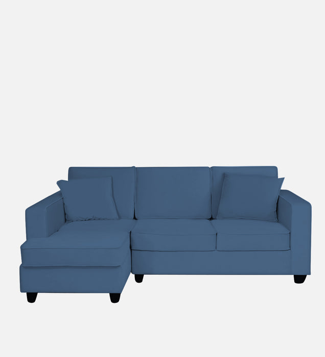 Aristocrat Velvet LHS 5 Seater Sectional Sofa in Baltic Blue Colour