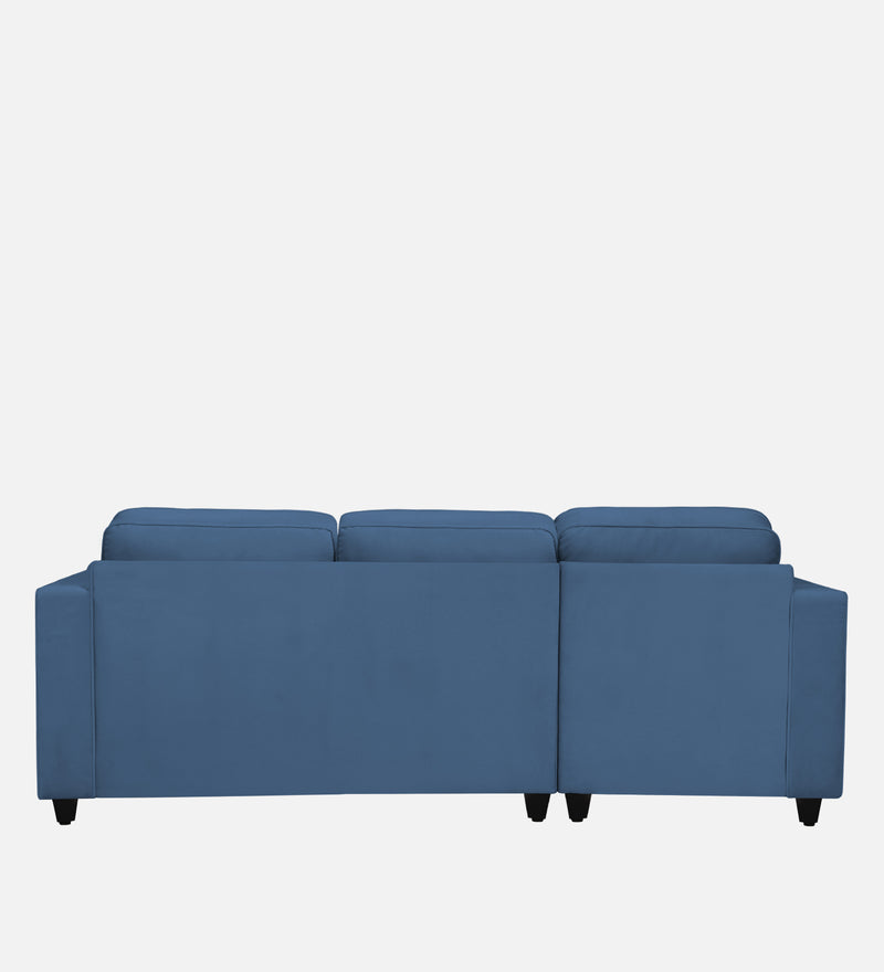 Aristocrat Velvet LHS 5 Seater Sectional Sofa in Baltic Blue Colour