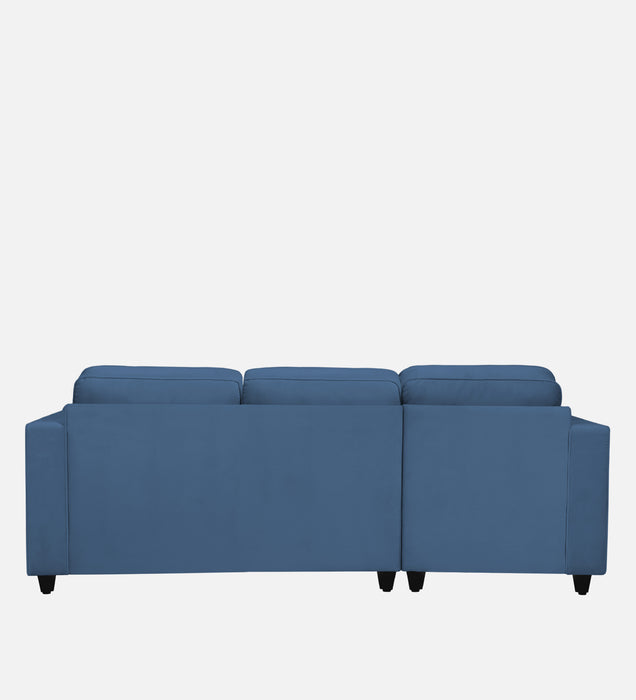 Aristocrat Velvet LHS 5 Seater Sectional Sofa in Baltic Blue Colour