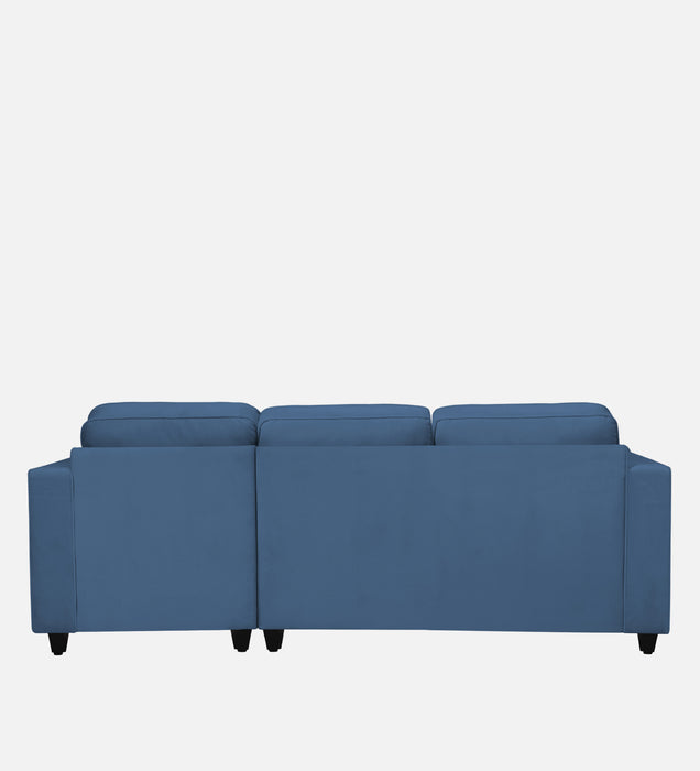 Aristocrat Velvet RHS 5 Seater Sectional Sofa in Baltic Blue Colour