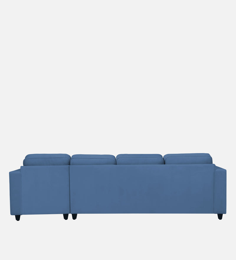 Aristocrat Velvet RHS 6 Seater Sectional Sofa in Baltic Blue Colour