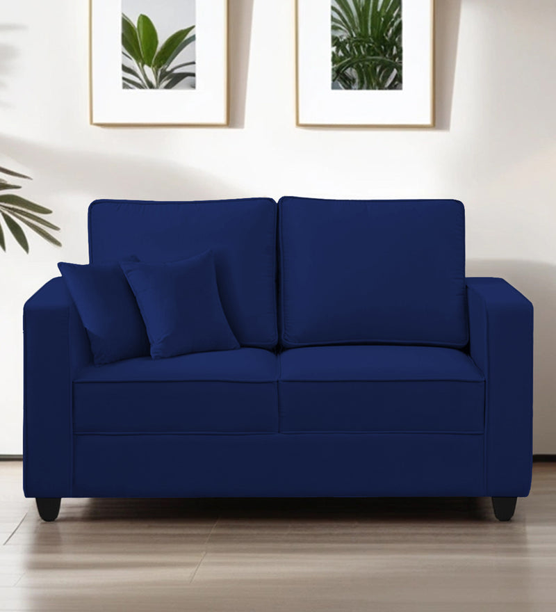 Aristocrat Velvet 2 Seater Sofa in Blue Colour