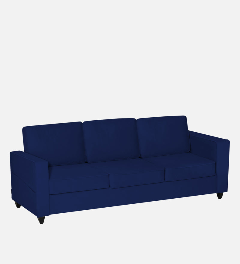 Aristocrat Velvet 3 Seater Sofa in Blue Colour
