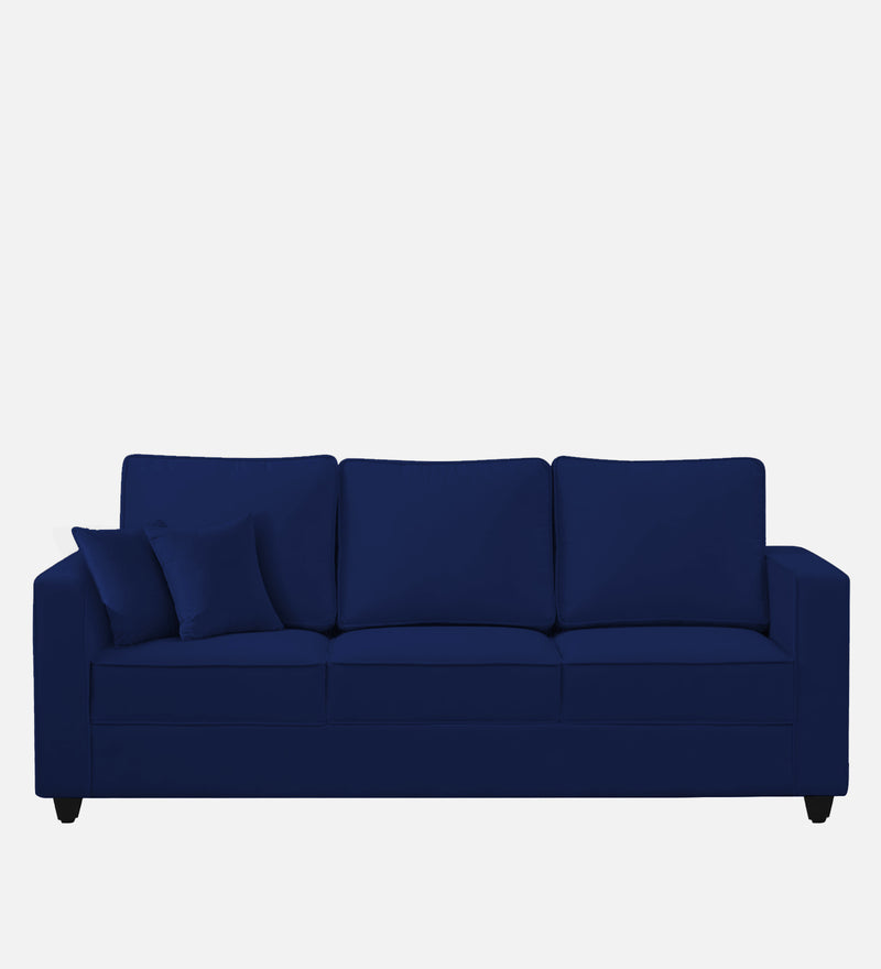 Aristocrat Velvet 3 Seater Sofa in Blue Colour