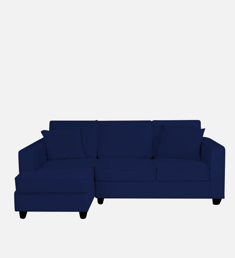 Aristocrat Velvet LHS 5 Seater Sectional Sofa in Blue Colour
