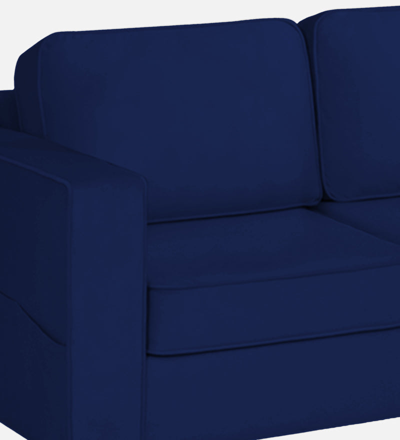 Aristocrat Velvet RHS 5 Seater Sectional Sofa in Blue Colour