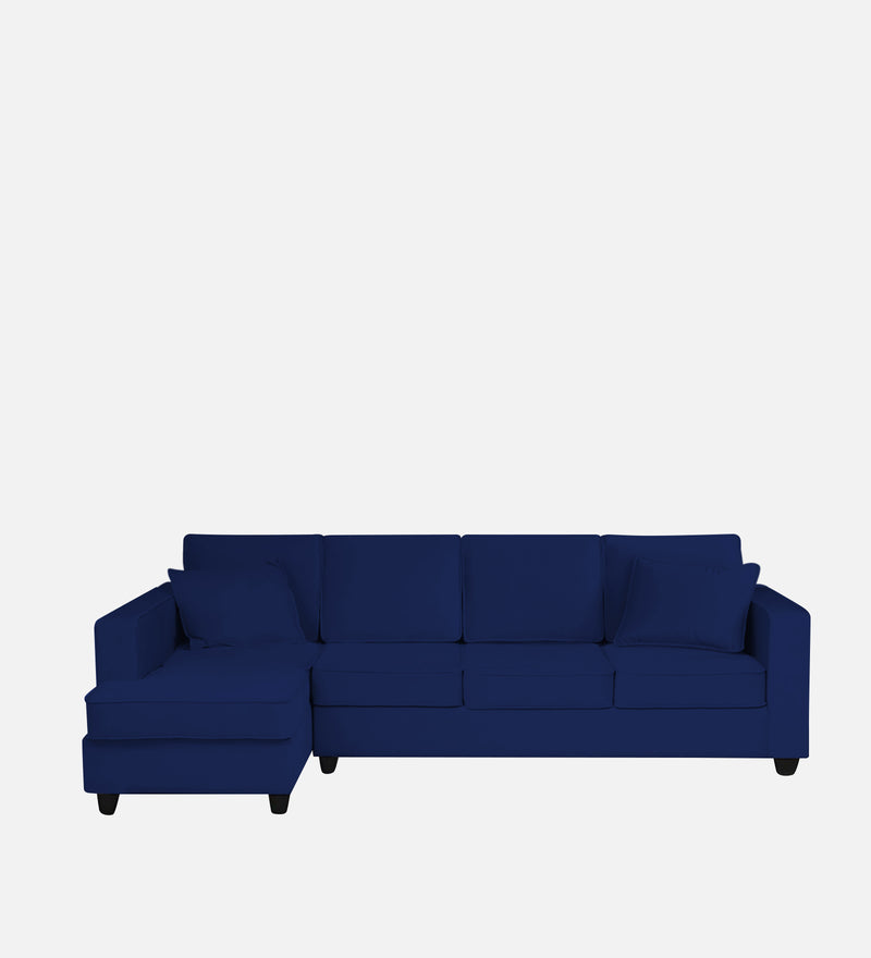 Aristocrat Velvet LHS 6 Seater Sectional Sofa in Blue Colour