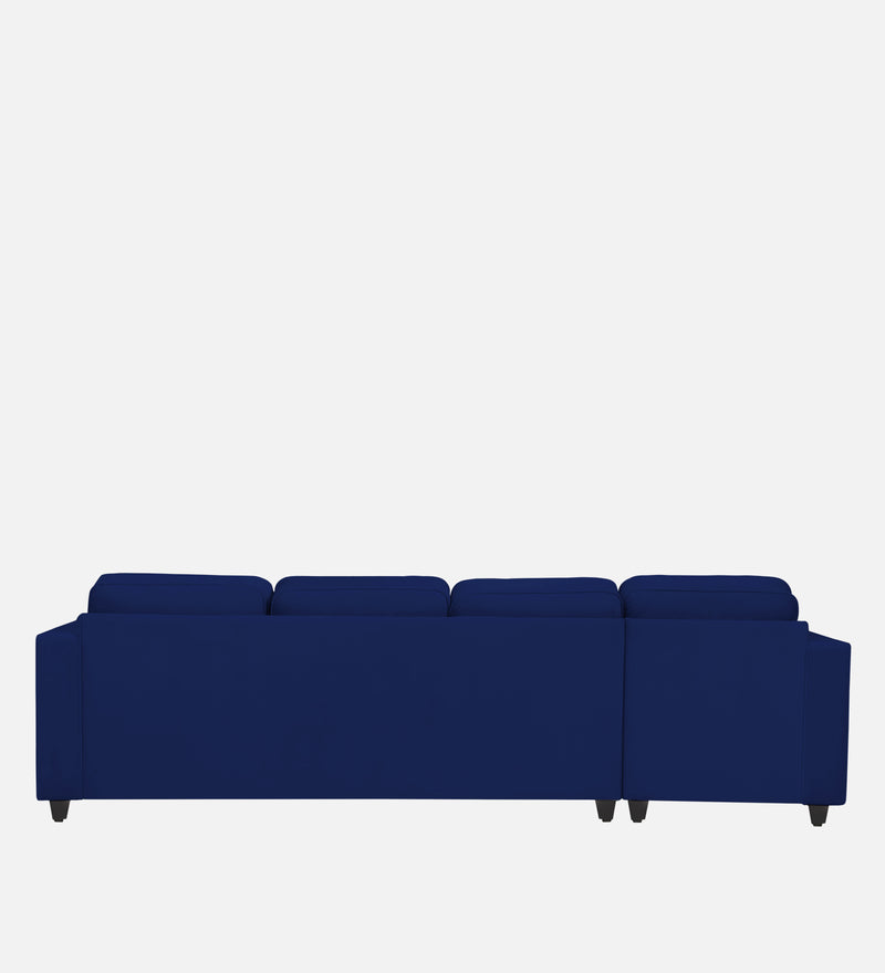 Aristocrat Velvet LHS 6 Seater Sectional Sofa in Blue Colour