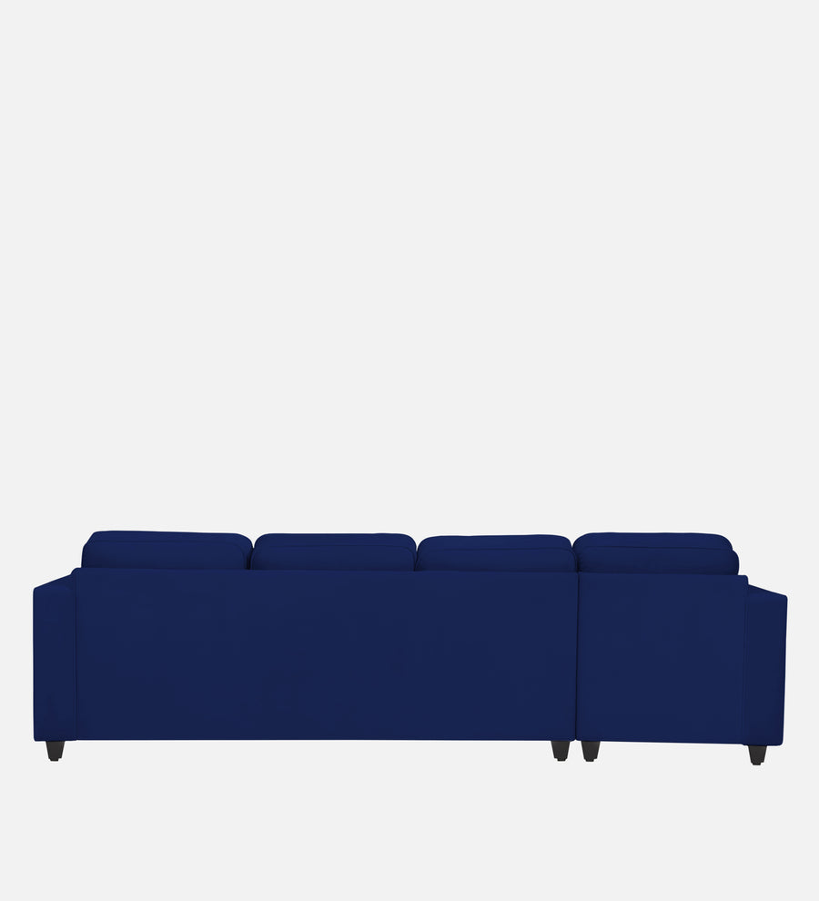 Aristocrat Velvet LHS 6 Seater Sectional Sofa in Blue Colour