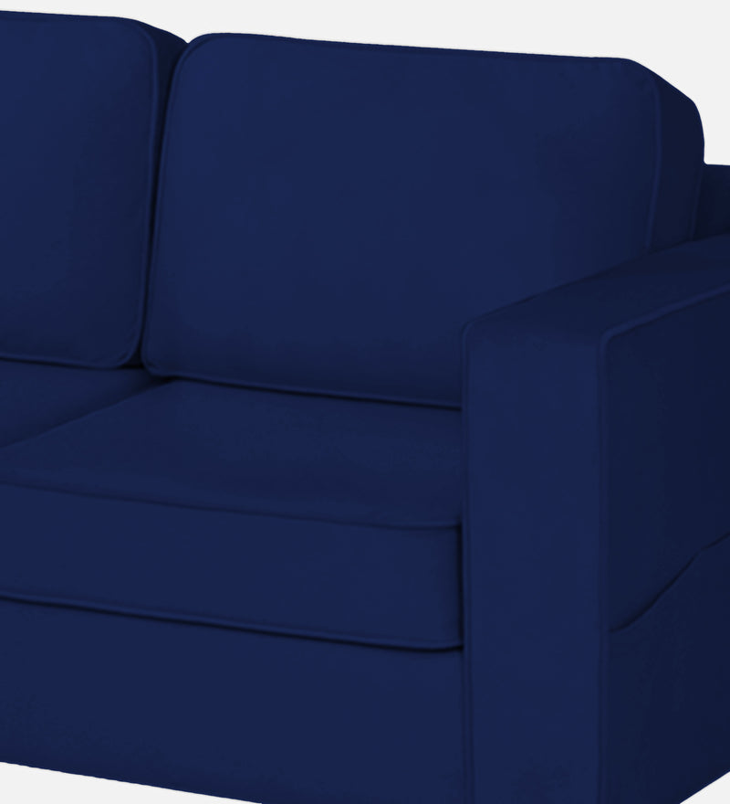 Aristocrat Velvet LHS 6 Seater Sectional Sofa in Blue Colour