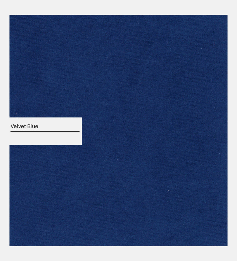 Aristocrat Velvet RHS 6 Seater Sectional Sofa in Blue Colour