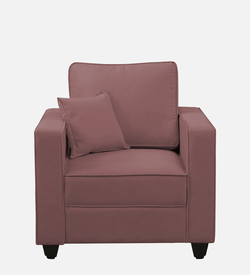 Aristocrat Velvet 1 Seater Sofa in Berry Wine Colour