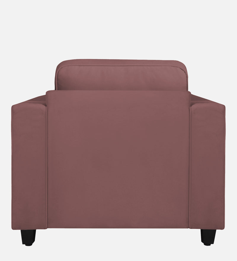 Aristocrat Velvet 1 Seater Sofa in Berry Wine Colour