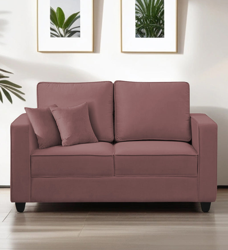 Aristocrat Velvet 2 Seater Sofa in Berry Wine Colour