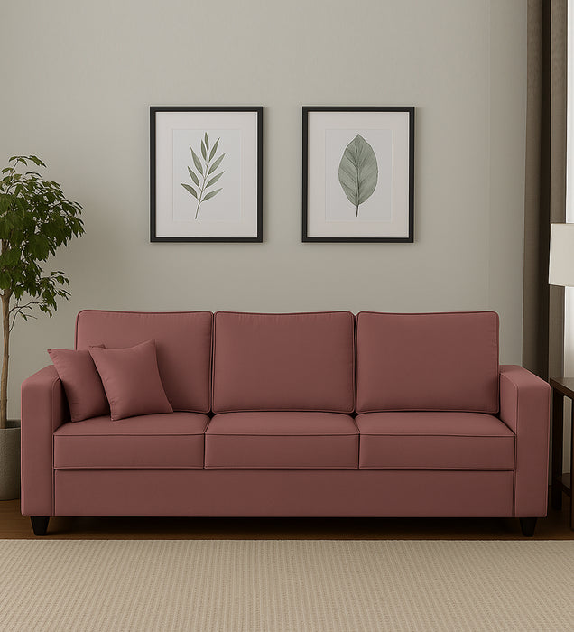 Aristocrat Velvet 3 Seater Sofa in Berry Wine Colour